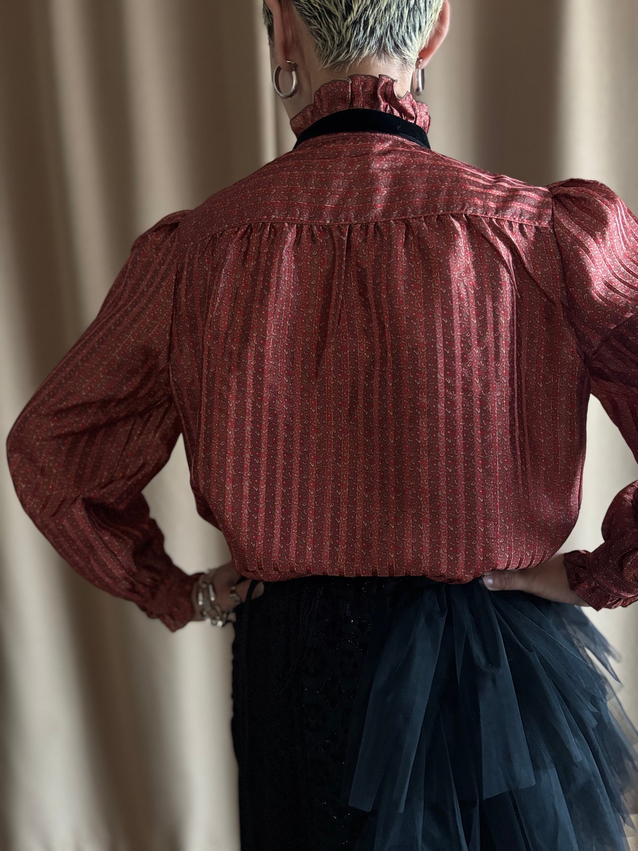 LELIC classical frill shirt-4999-9