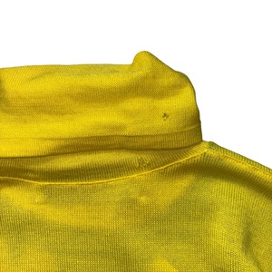 vintage GIANNI VERSACE yellow turtleneck knit “BLACK IS MY COLOUR”