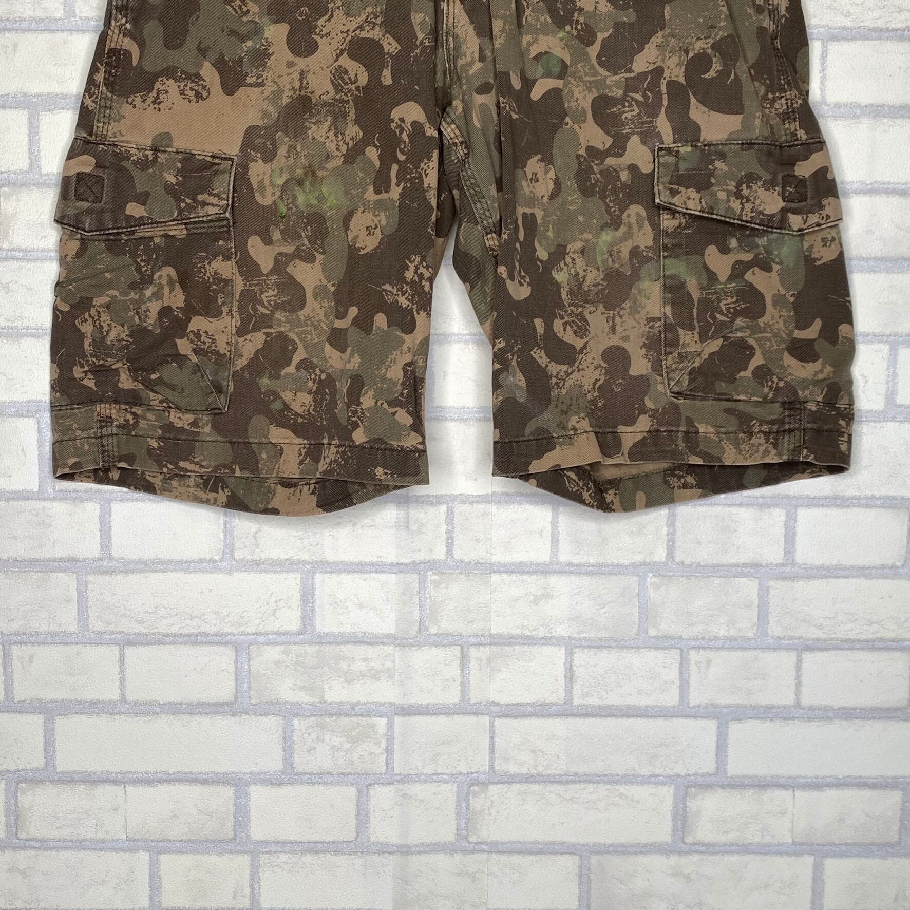 W33】Carhartt カーゴショーツ ハーフパンツ 迷彩柄 カモフラージュ 