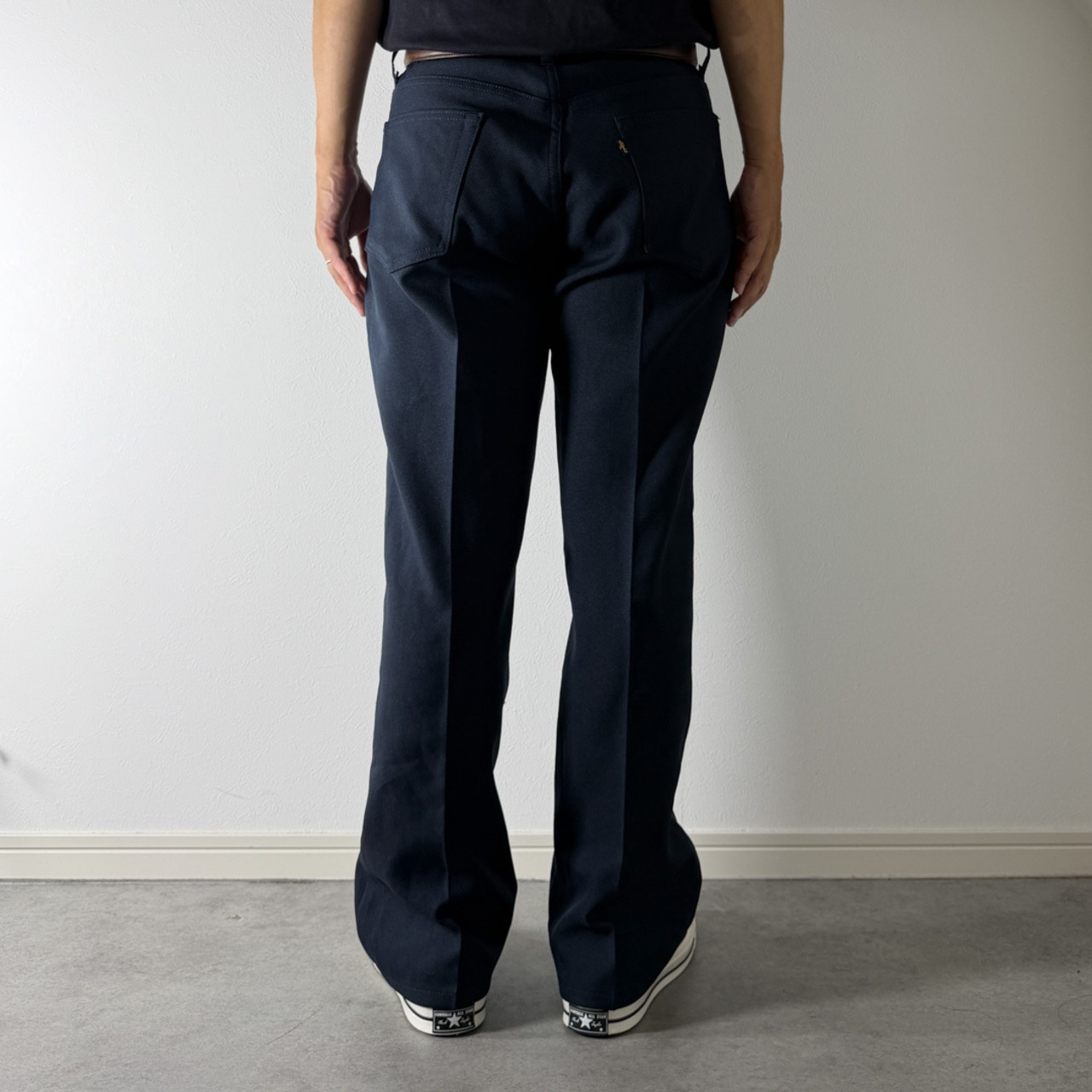 Levi's 517 Polyester Bootcut Slacks dark navy [W35L28.5相当] 古着 - 13