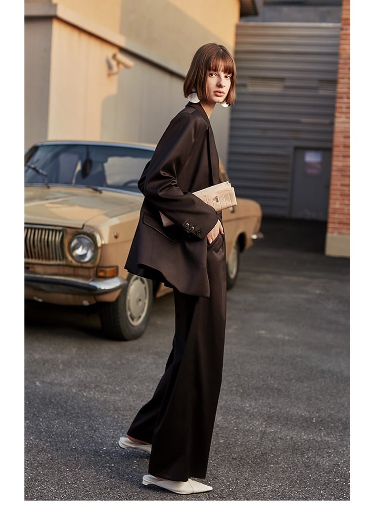 美品✨NONA もの寂しい 高級ウール100% ヴィンテージパンツ 