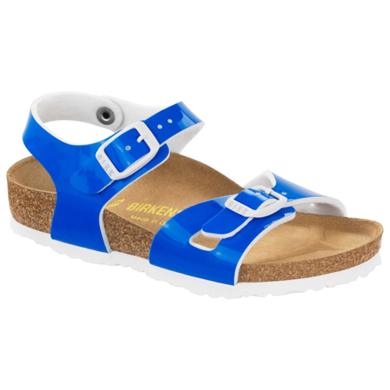 ［BIRKENSTOCK］Rio／リオ キッズ｜Patent Neon Blue（パテントネオンブルー）