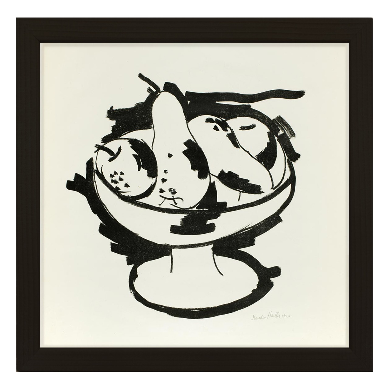 [額縁付き] Bowl of Fruit フルーツ アートポスター 223×223mm 天然木 ポスターフレーム 木製 絵画 名画 日本製 APFS100 - 1