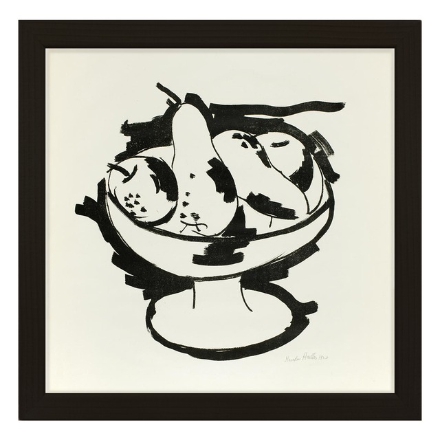 [額縁付き] Bowl of Fruit フルーツ アートポスター 223×223mm 天然木 ポスターフレーム 木製 絵画 名画 日本製 APFS100