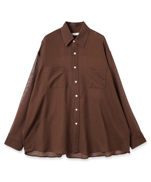 【LAST1】OVER SIZE SHIRT(BROWN)