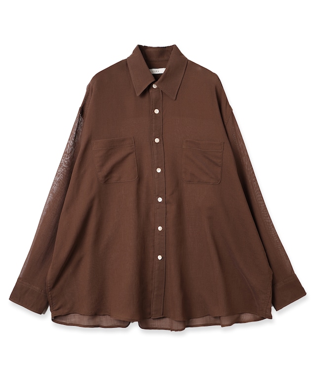 【LAST1】OVER SIZE SHIRT(BROWN)