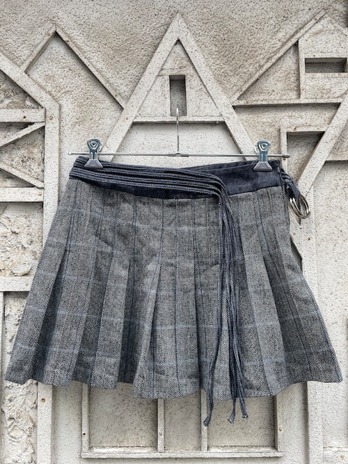 "MNG" design pleats mini skirt