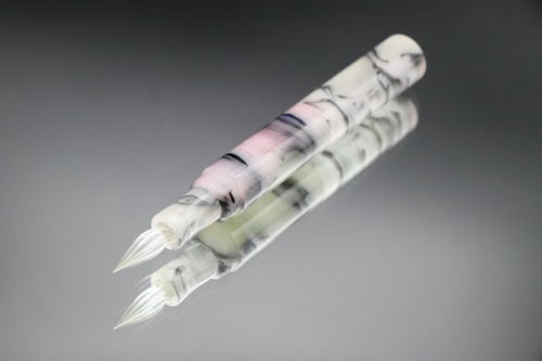 A様限定　受注制作「Lapis mini・クラウディーベイ」Viriditas手作りキャップ付きガラスペン