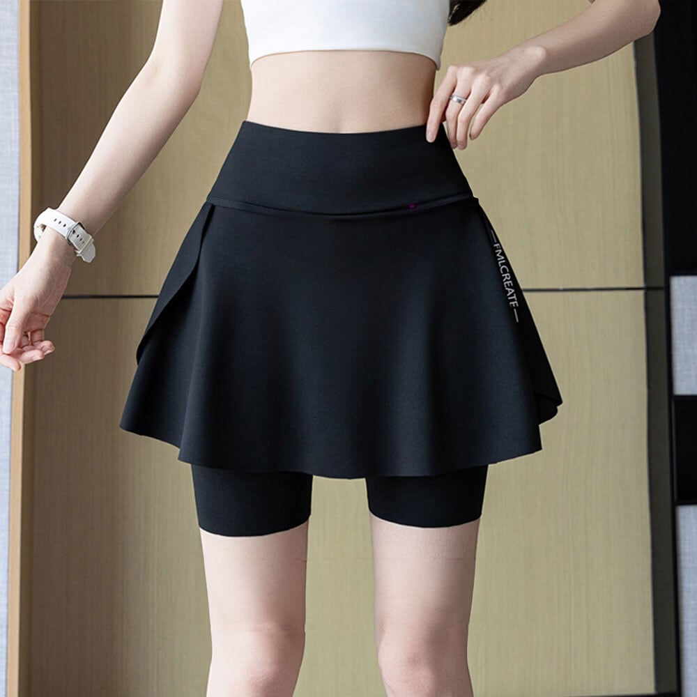 【送料無料】 ショートパンツ スカート付き ヨガパンツ レディース 春夏 韓国 スポーツ ヨガ ダンス フィットネス ジム ジョギング 運動 ストレッチ ポケット付き 大人可愛い 大人女子