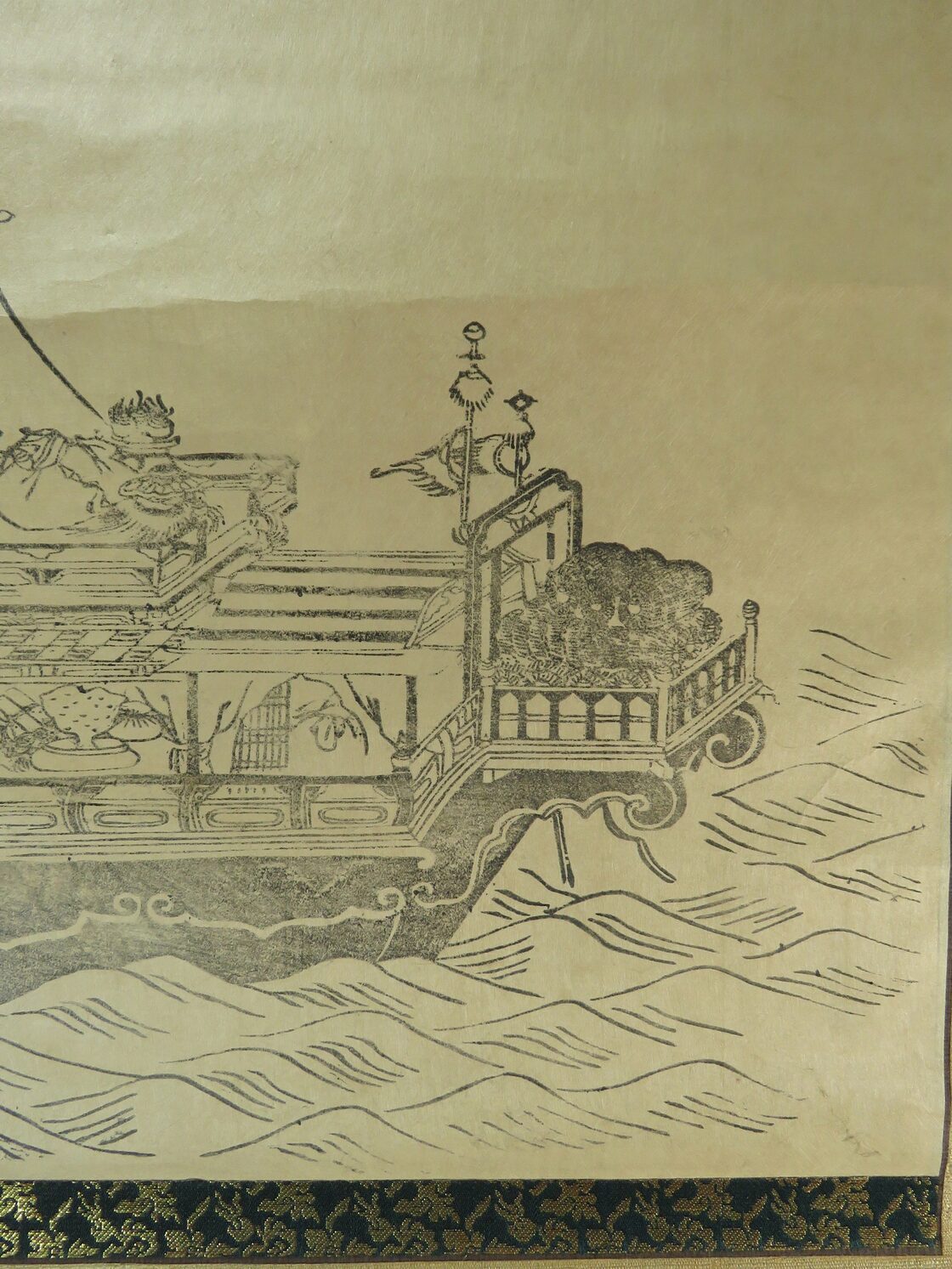 模写/雪舟/大鷹之図/桐時代題箱付/布袋屋掛軸HE-238 硬