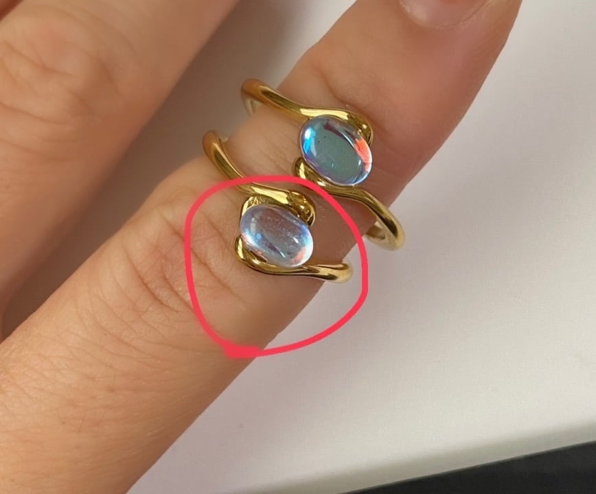 在庫限りアウトレット】レインボー ムーン ストーン リング MR078 | emu