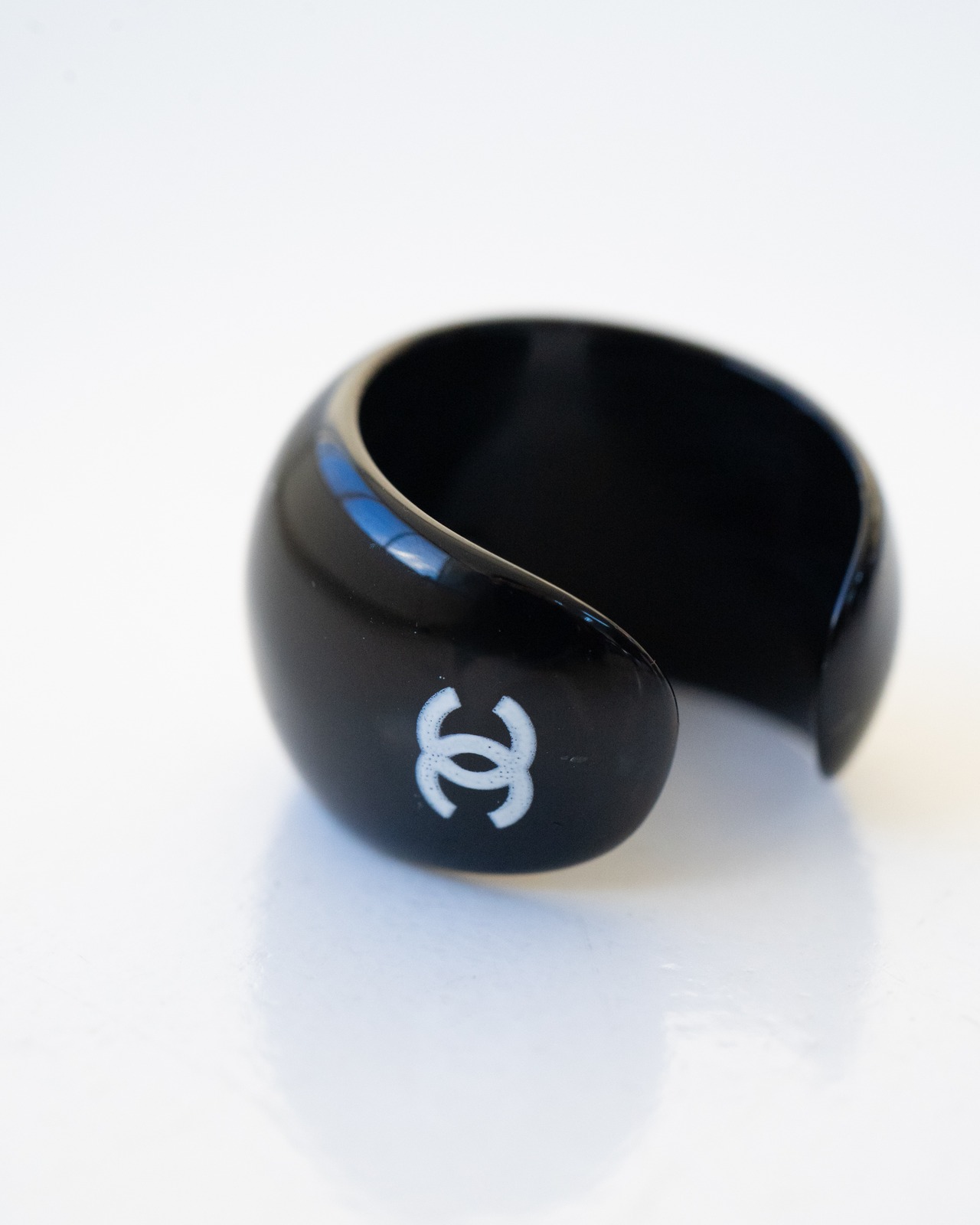 〈CHANEL〉Coco plus check ring 2001SS