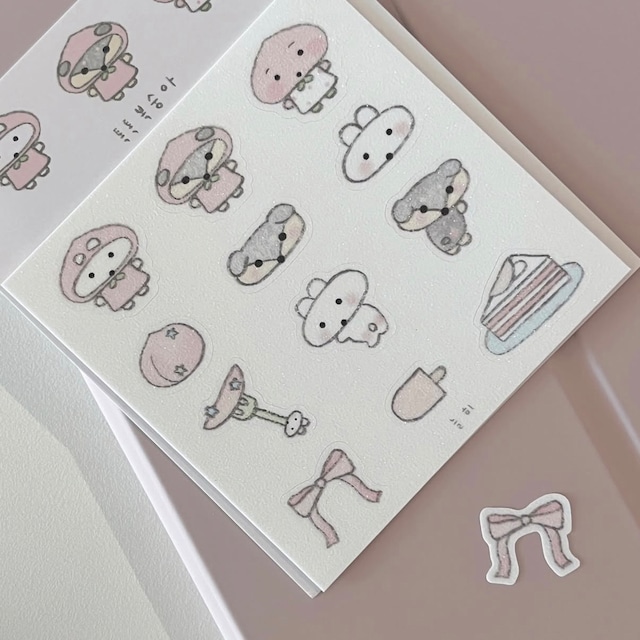 ★予約 nuruhi 〔sticker ー桃-〕