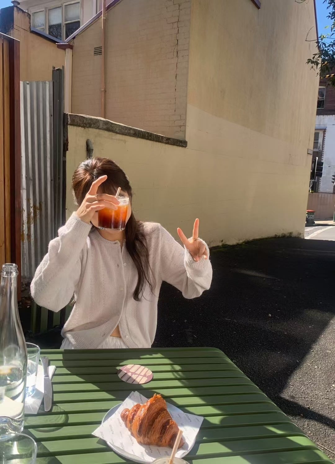 (即納)Liter / Melrose alpaca eyelet cardigan / gray