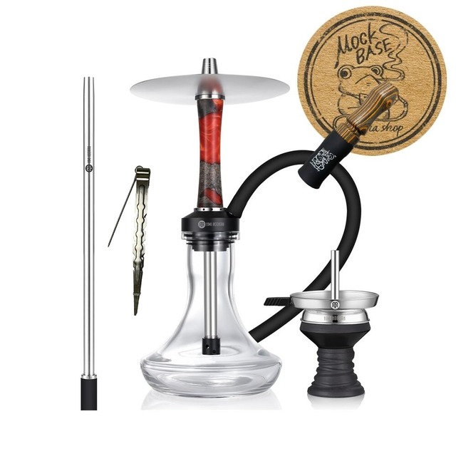 【再入荷！！】 Mock-Base ＆ YIMI HOOKAH WOODZ オリジナルセット ボルケーノ/Volcano　本体　HMS　トング　ホース　ハンドル　トップ　MB-06-00007