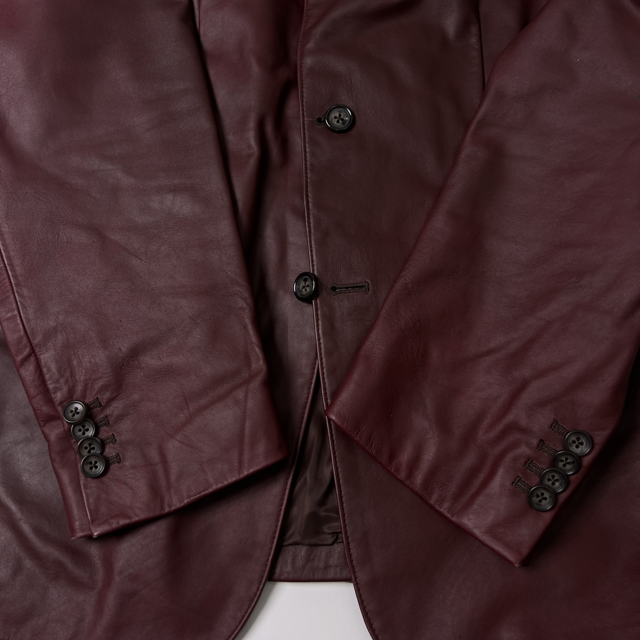 Karl Helmut カールヘルム 本革 ホースレザー 3B テーラードジャケット M/ボルドー