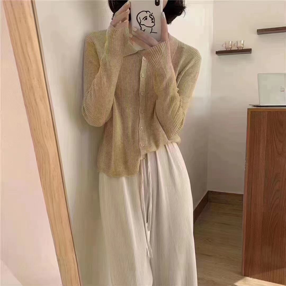 襟付きニットカーディガン　AJ2205-D11