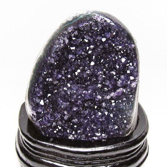 1.3Kg アメジスト クラスター ウルグアイ産 原石 amethyst 一点物 台座付属 182-7996