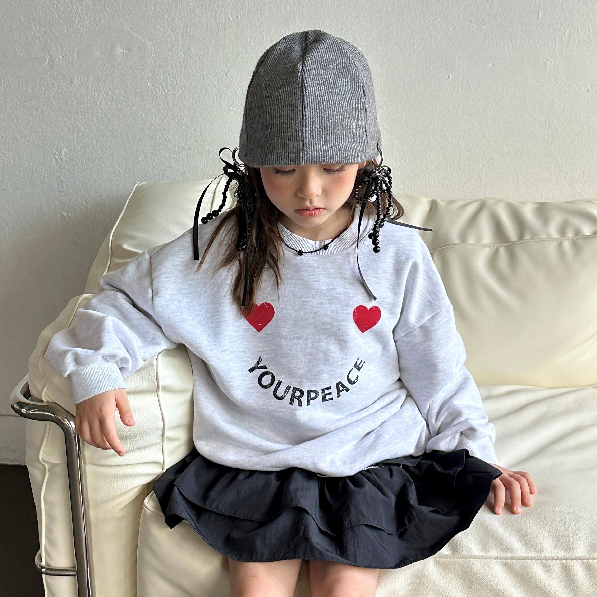 «Sold out»«ジュニアサイズあり»«elly molly» ハートmtm 2colors