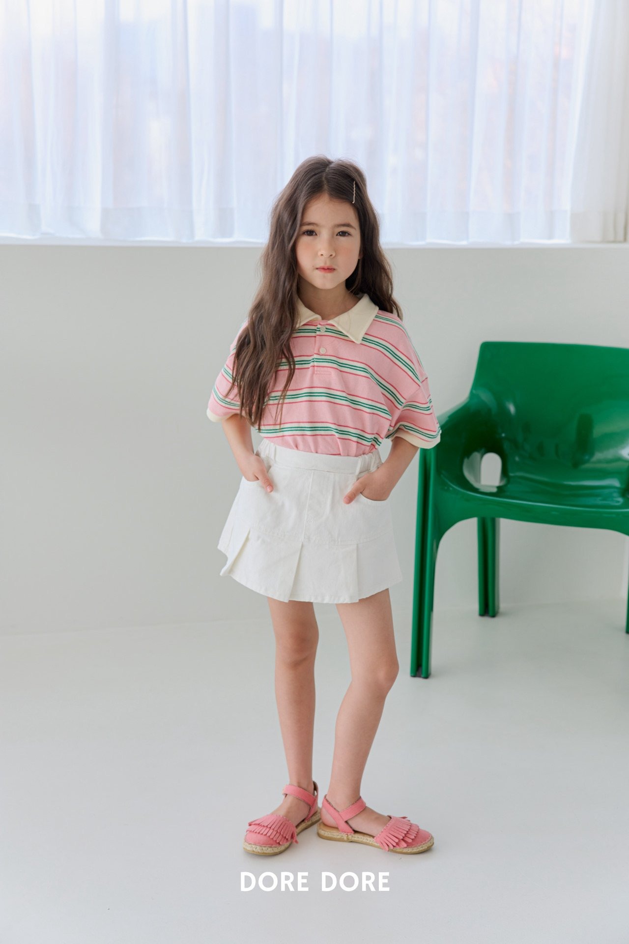 [DOREDORE] Striped PK polo shirt / [도레도레] 단가라PK카라티