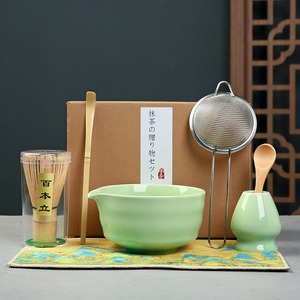 【数量限り】お抹茶7セットSpyFlyLie 初心者さん向け 茶道具 お点前セット お抹茶7点セット 百本立 茶筅 茶筅立て 茶杓 茶さじ 抹茶碗 茶道具セット 抹茶泡立て器セット 敬老の日 父の日 母の日 クリスマス 新年 誕生日 ギフト プレゼント (グリーン 7セット)