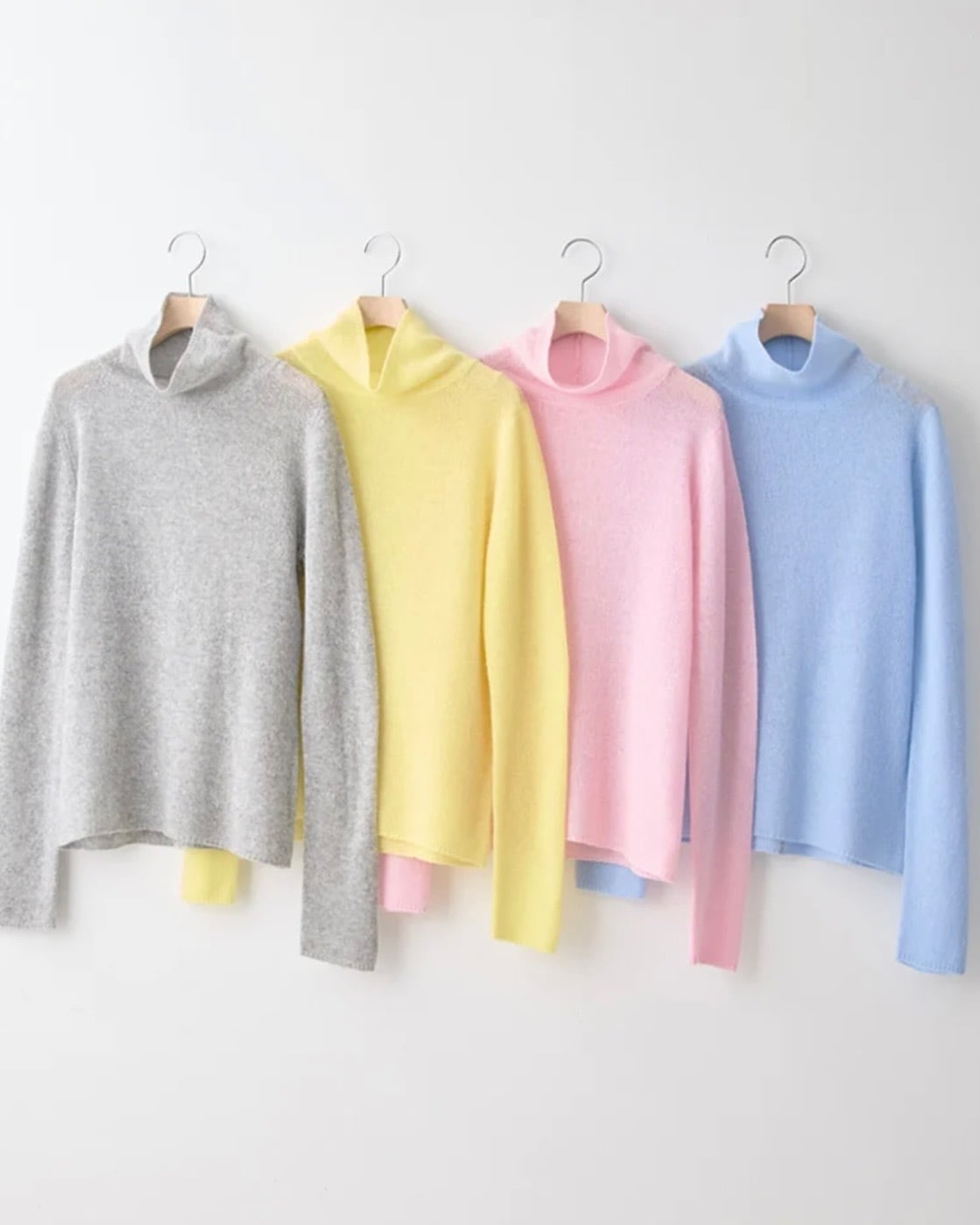 ADAWAS/sheer cashmere highneck knit