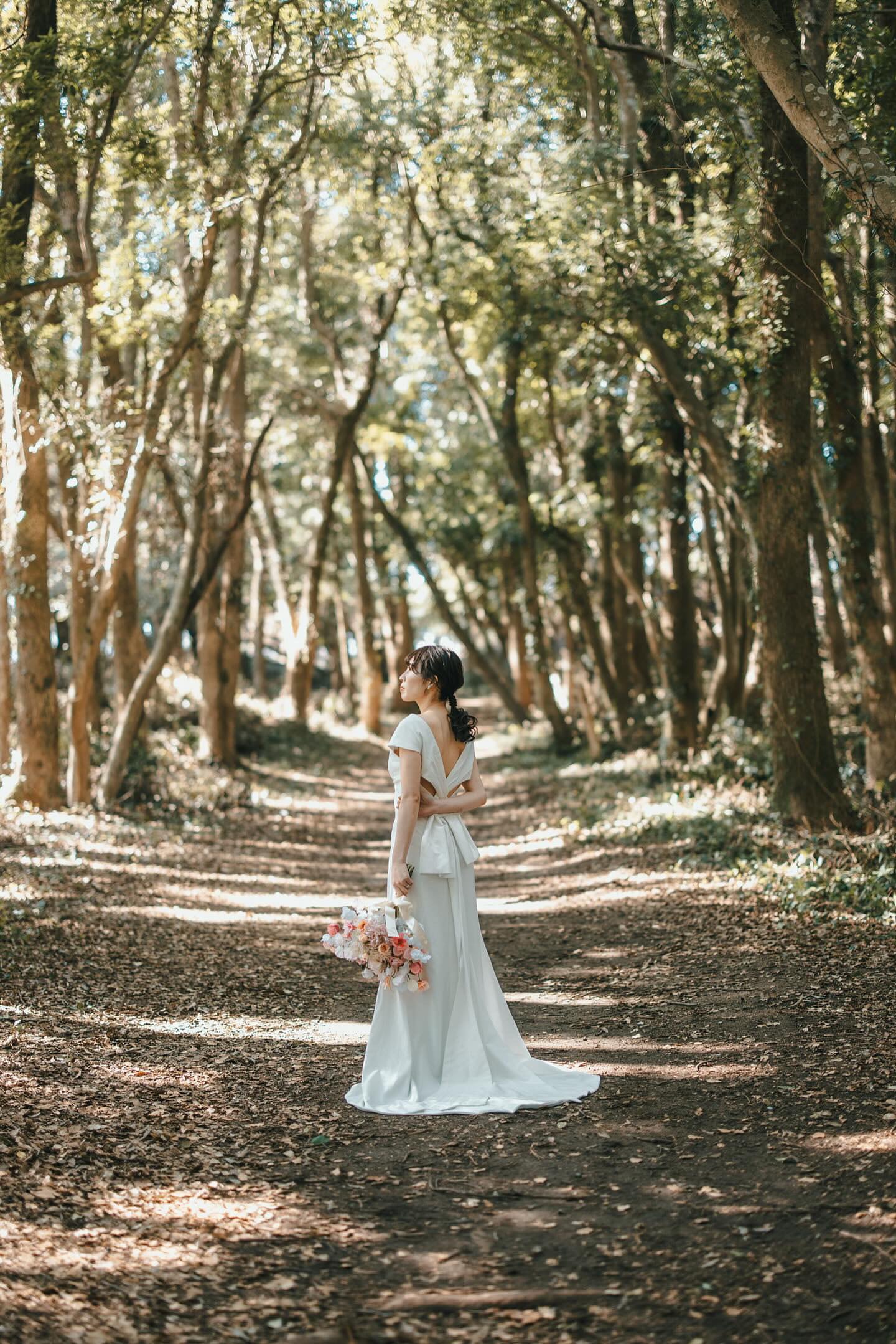 バックリボンスレンダードレス | miawedding