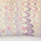 墨流しポーチ 〔月のかけら〕銀糸