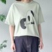 『でんぐり返し』 セージグリーン ビッグシルエットTシャツ　