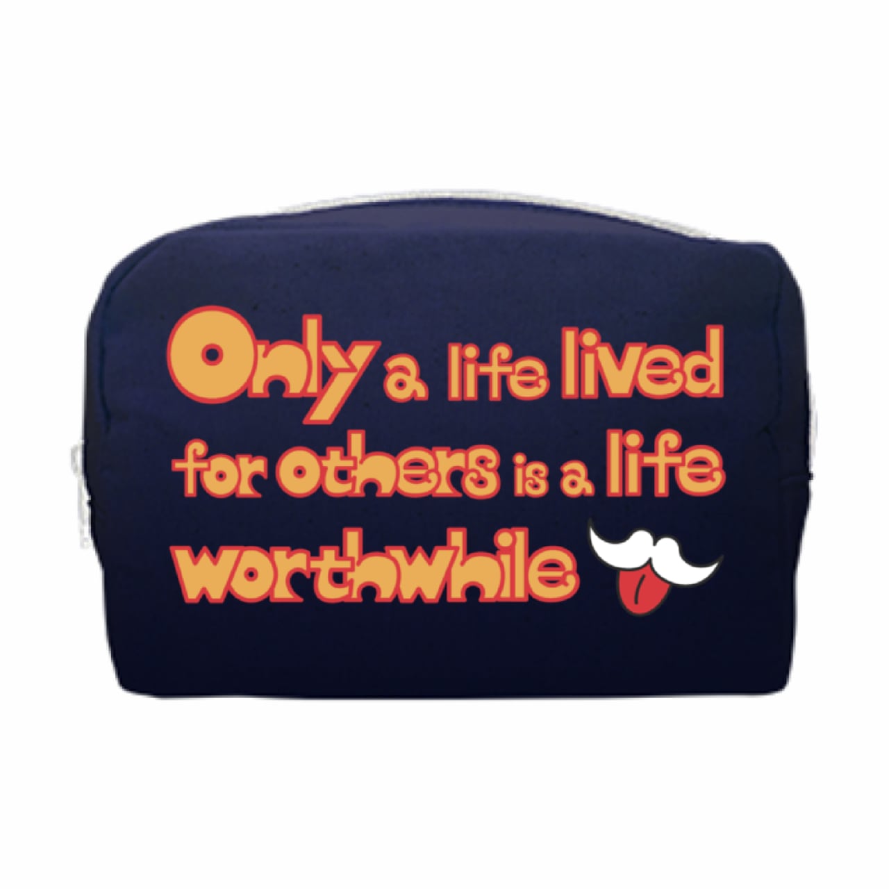 DHD(M)024【キャンバスファスナーポーチ(ミッドナイトブルー) アインシュタインⅡ】