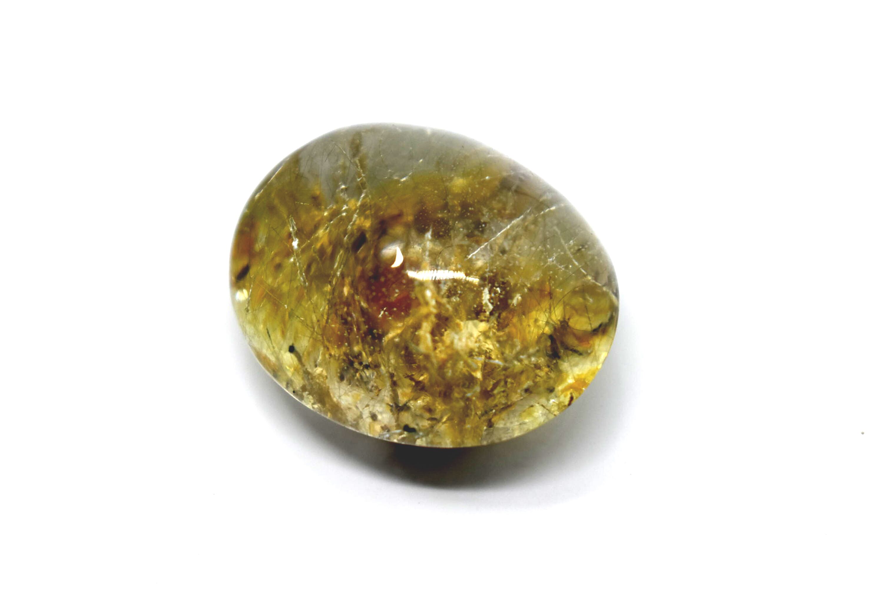 白い山クォーツイン☆ガーデンルチルインクォーツ ルースgar022