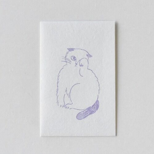 ぽち袋｜パープル cat【松尾ミユキ】