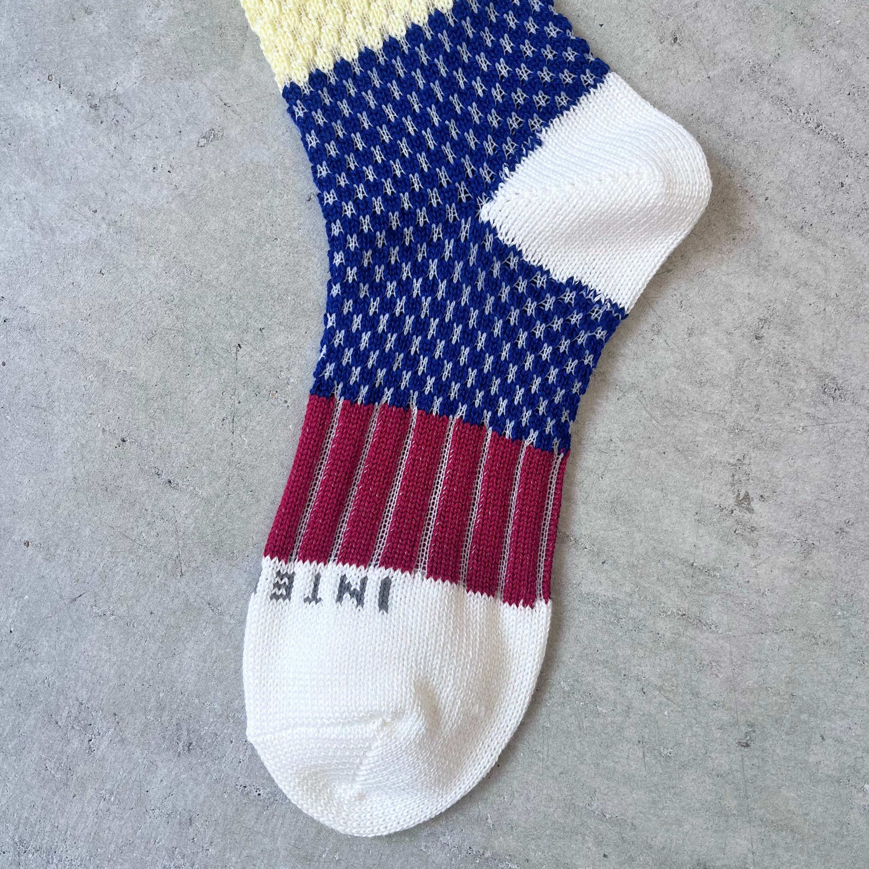 TRICOTÉ / 【23-25cm】border mesh socks TR51SO028