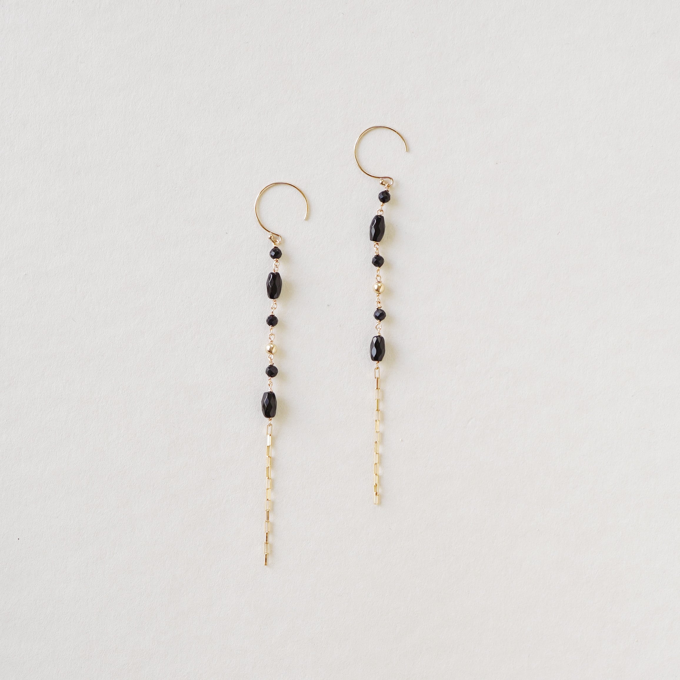 14kgfデンドリックアゲートピアス/イヤリング 天然石ピアス（ゴールド