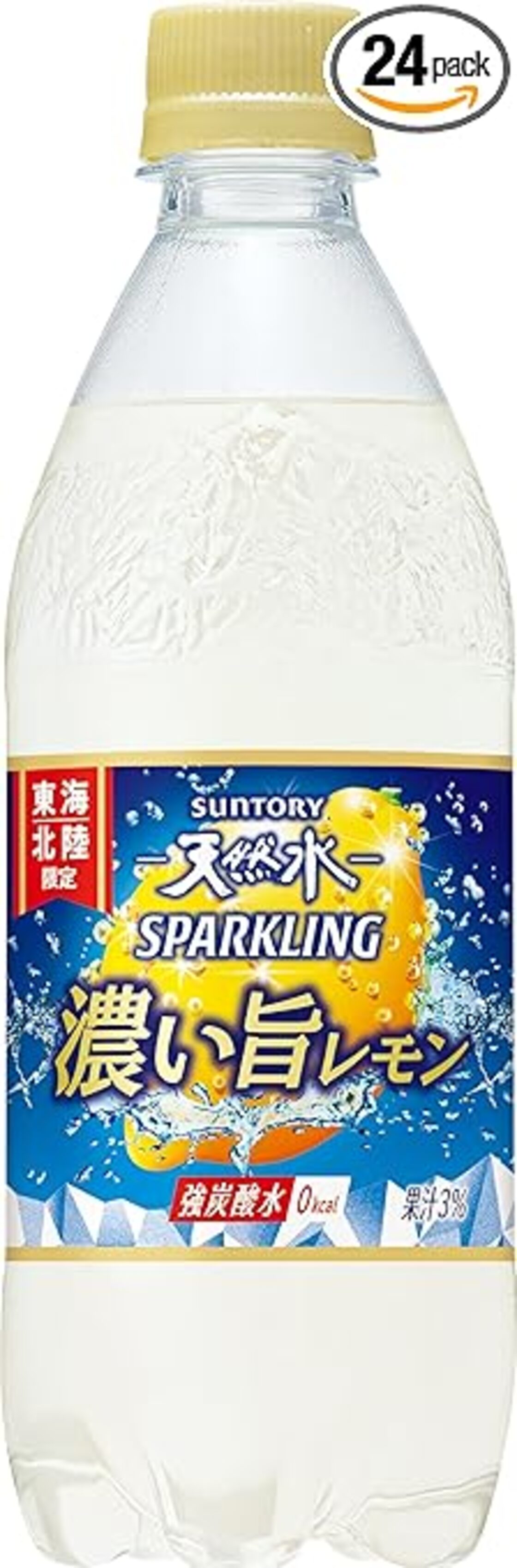 炭酸水 サントリー 天然水スパークリング濃い旨レモン 東海・北陸限定 500ml 24本1