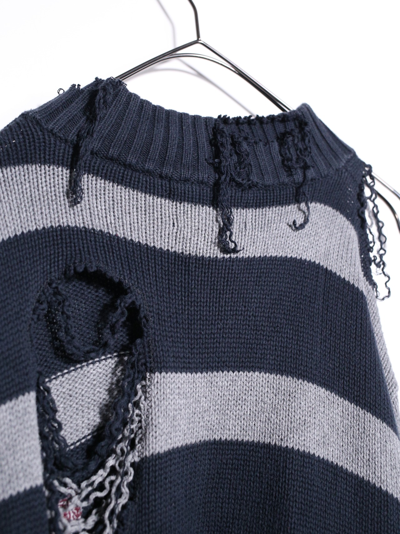 REMAKE / clash bolo × zip  border half zip knit - 18