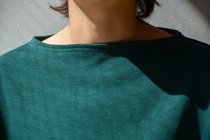 セントジェームス SAINT JAMES 無地長袖ドロップショルダー(20JC OUESS.LOOSE)PIN(ダークグリーン)