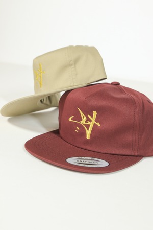 "RX"Signature 5-Panel Snapback [MAROON]