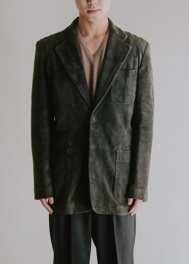 GUCCI by Tom Ford 01AW 2B suede leather tailored jacket