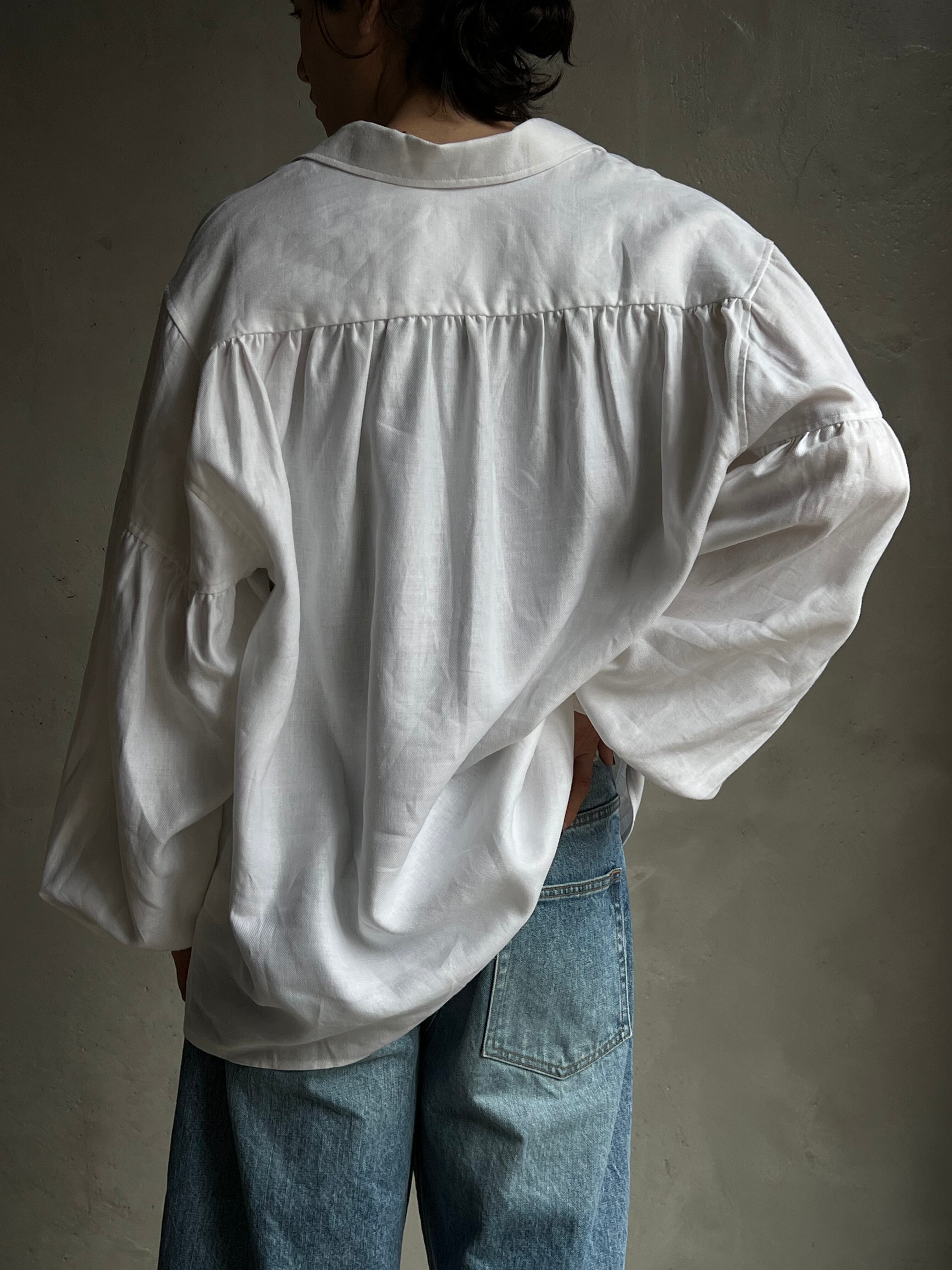 GEN IZAWA / Linen skipper shirt (white) | TUNAGI JAPAN