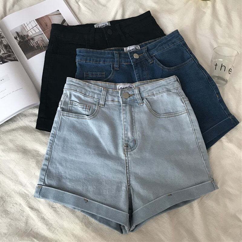 ルーズデニムショーツレディース2020新春アウターウェアは薄く、ハイウエスト、ワイドレッグ、トレンディなネットレッドパンツのラインバージョン YY-ファッション8457459145