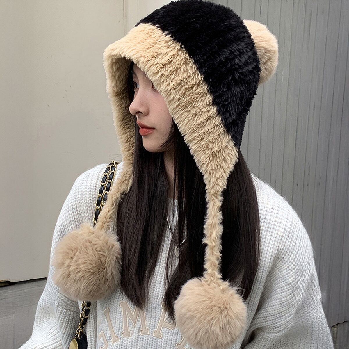 ニット帽 ボア 帽子 レディース 秋冬 韓国 防寒 保温 ふわふわ もこもこ おしゃれ 大人 かわいい ポンポン付き ニットキャップ 小顔 大人可愛い 大人女子