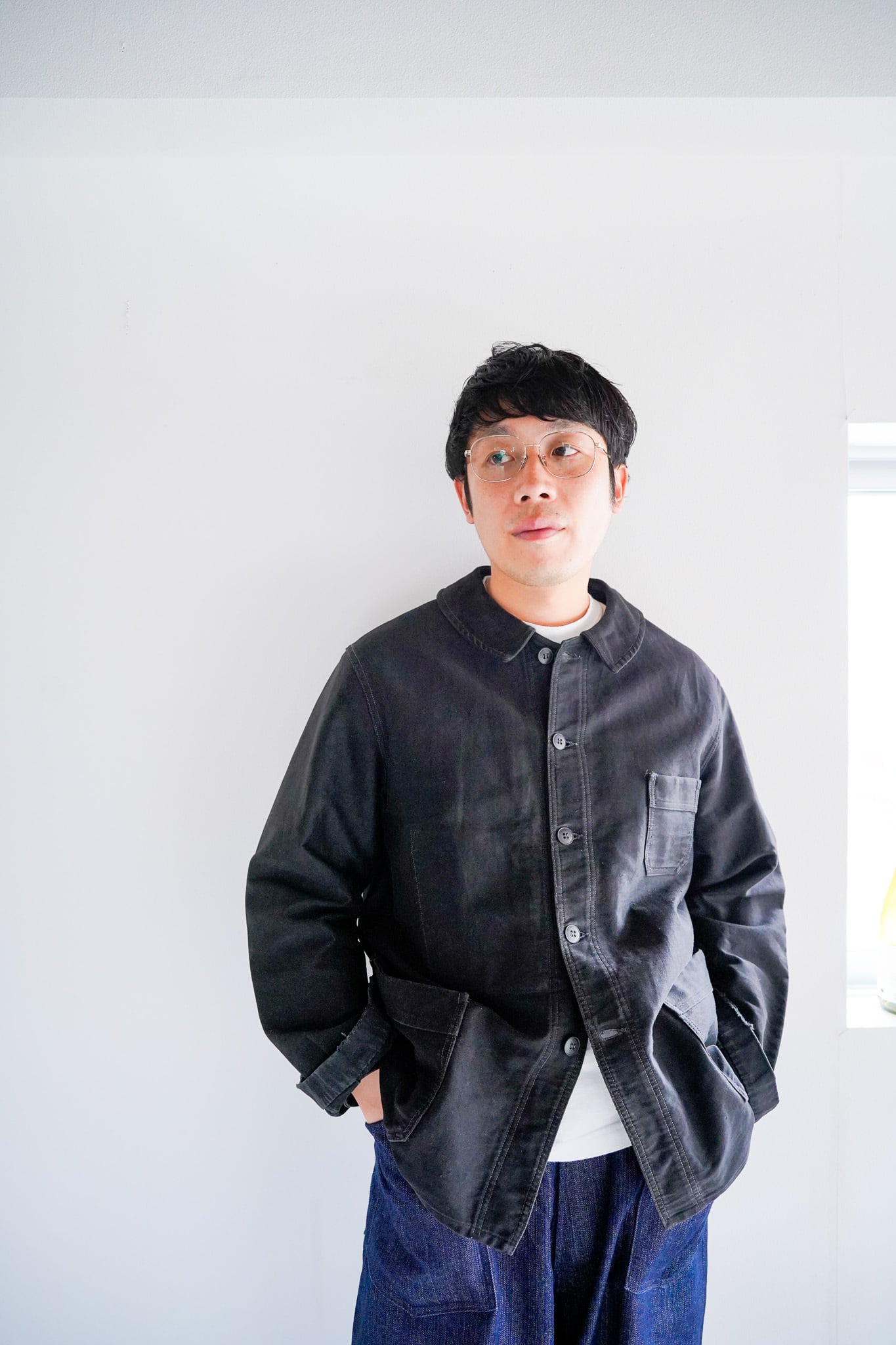 こ*れ様 50s 60s French moleskin zip Knit ja 1940-50s】