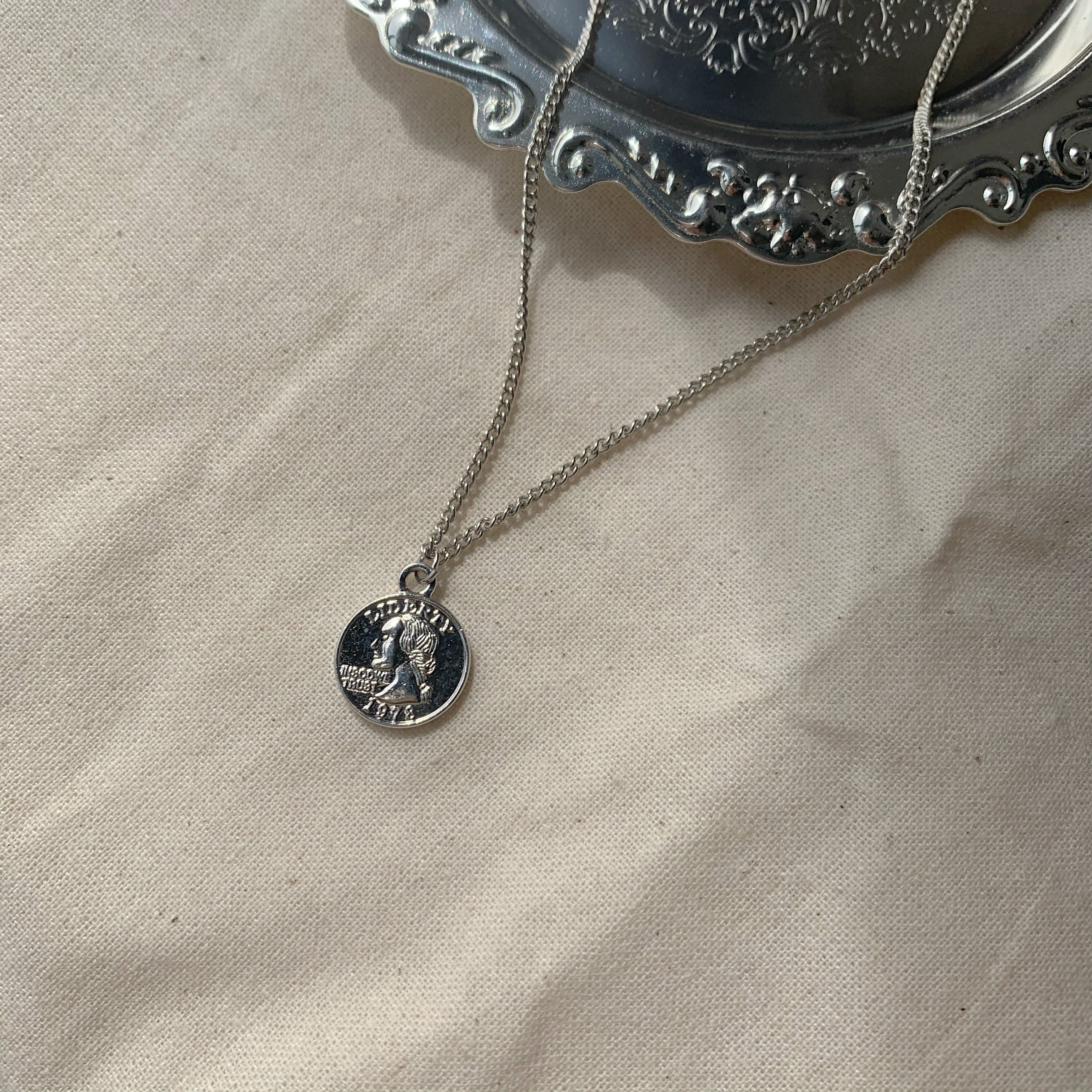 ヴィンテージ イタリアンシルバー ロープチェーン ネックレス