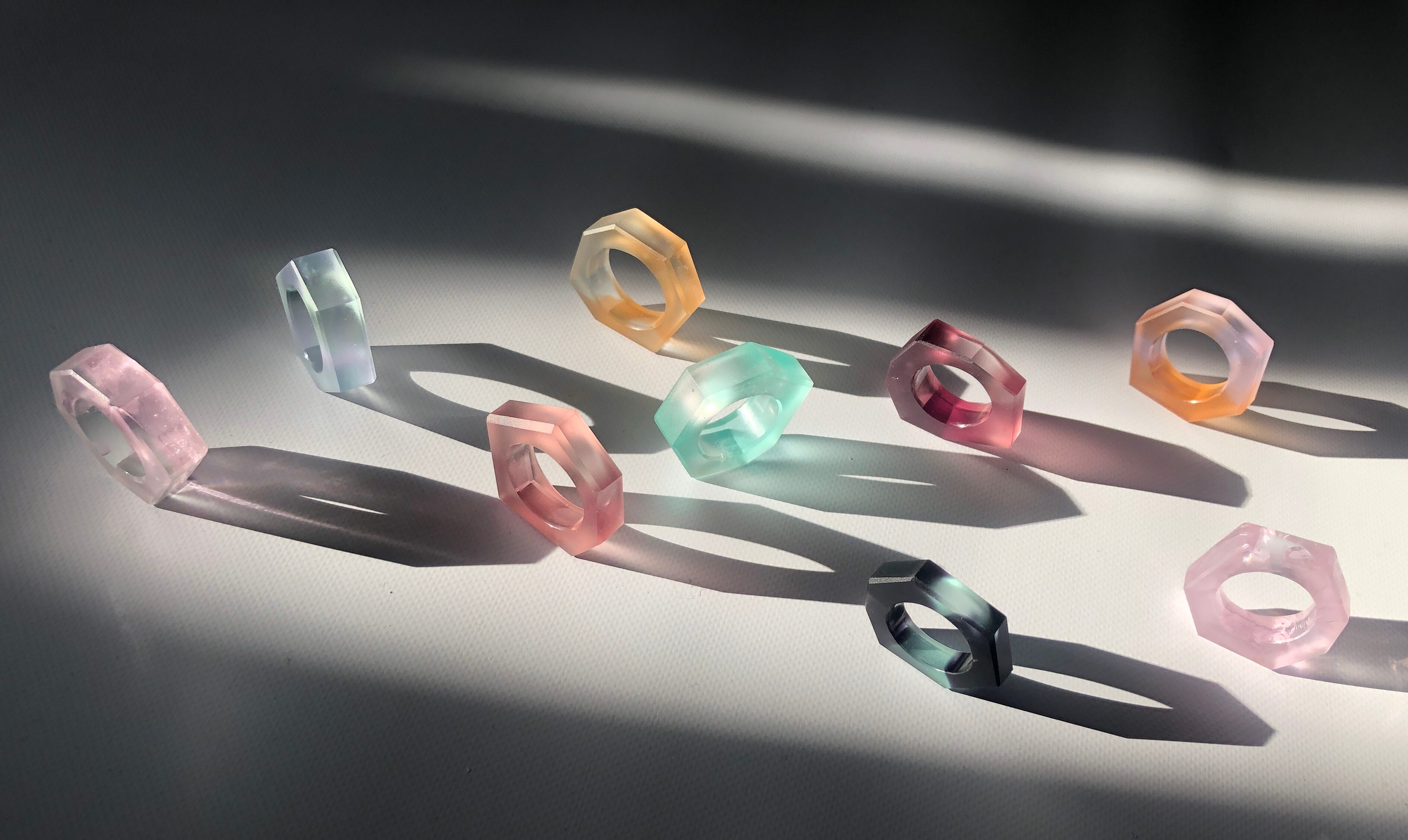 SELF - glass ring - bi-color 02
