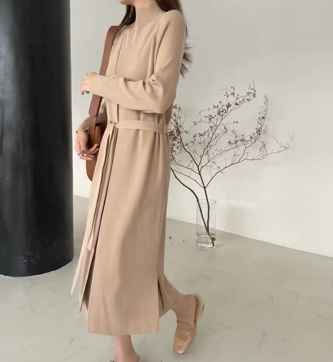 ハイネックニットワンピース(カーデset) AJ1050-1939