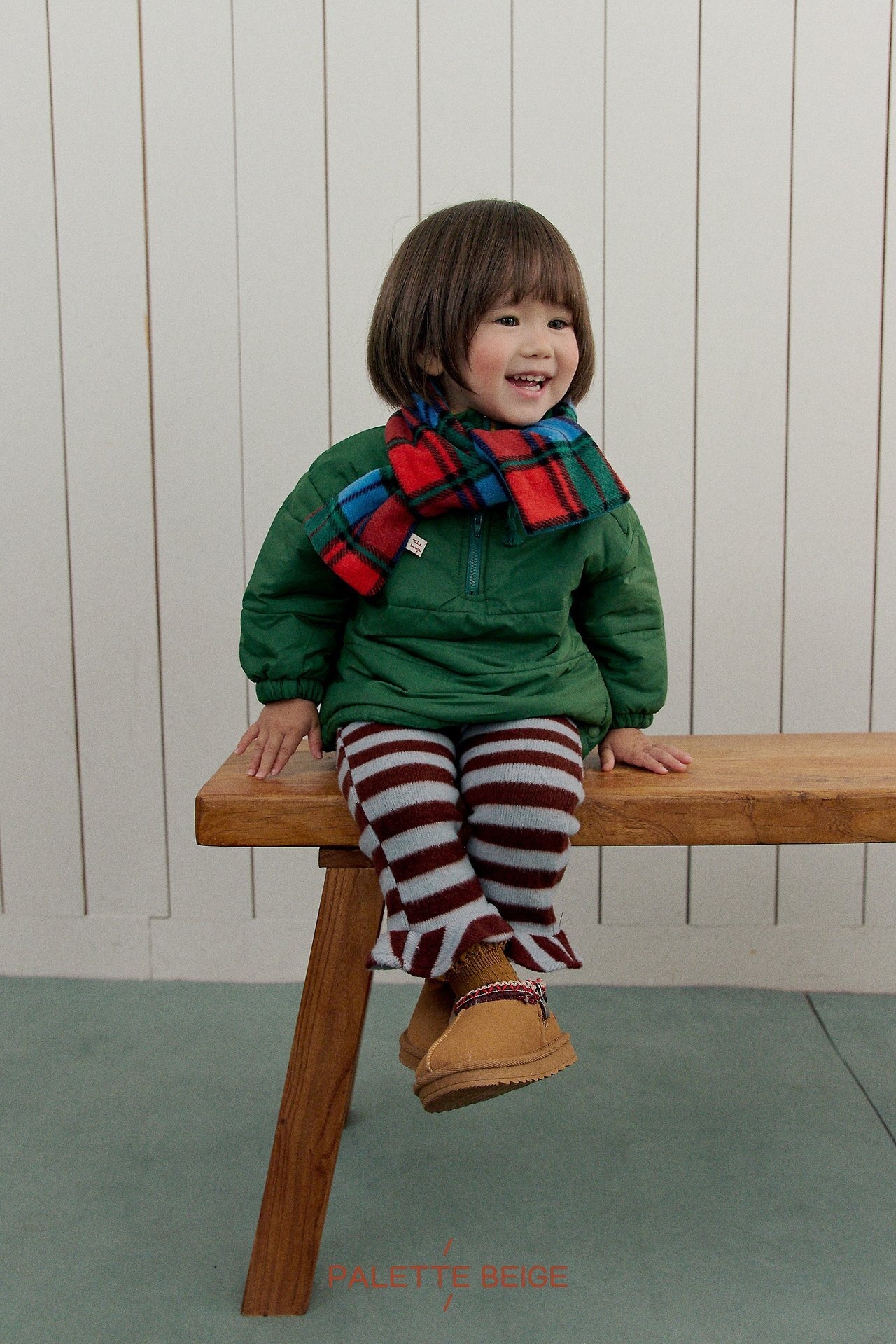 the beige［取寄］reversible muffler 26winter