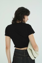 CLANE SHIRRED HEM COMPACT TOPS 3色展開