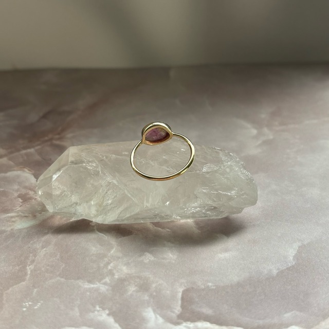 【raw cut ring】~トルマリン~ 【一点もの】