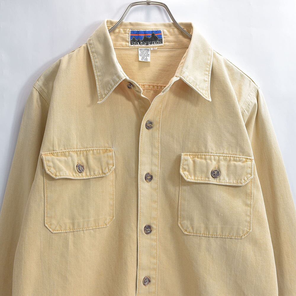 70s patagonia パタゴニア 初期タグ ダック ワークシャツ デカタグ 